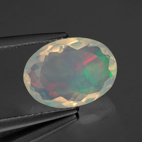 1,54 ctw natürlicher mehrfarbiger Opal, Oval Schliff, Transparent