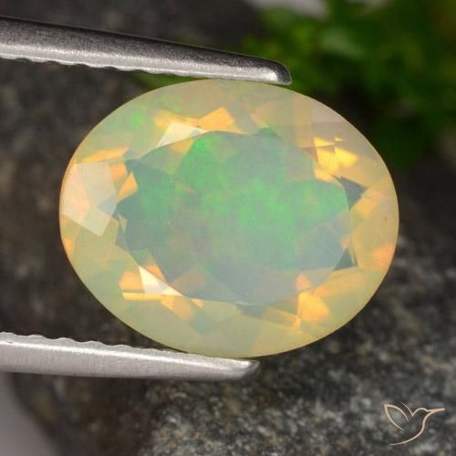 9,17 ctw natürlicher Mehrfarbig Opal, Oval, Transparent