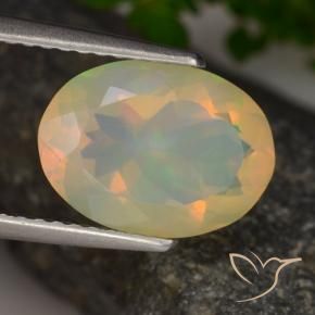 9,17 ctw natürlicher Mehrfarbig Opal, Oval, Transparent