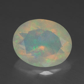 1,96 ctw natürlicher mehrfarbiger Opal, Transparent, Transparent / Lichtdurchlässig