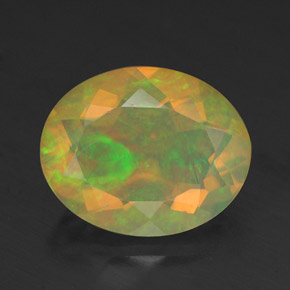 1,52 ctw natürlicher mehrfarbiger Opal, Transparent, Transparent / Lichtdurchlässig