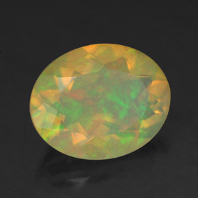 1,52 ctw natürlicher mehrfarbiger Opal, Transparent, Transparent / Lichtdurchlässig