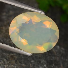 1,29 ctw natürlicher mehrfarbiger Opal, Oval Schliff, Transparent