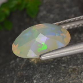 1,29 ctw natürlicher mehrfarbiger Opal, Oval Schliff, Transparent