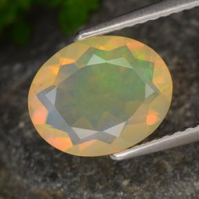 1,30 ctw natürlicher mehrfarbiger Opal, Oval Schliff, Transparent