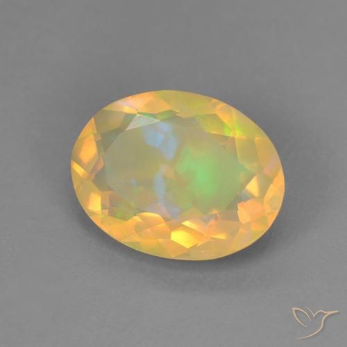 1.69ct Natürlicher Mehrfarbig Opal, Oval, Transparent, Photo A