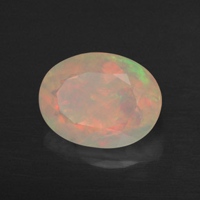 1,53 ctw natürlicher mehrfarbiger Opal, Oval Schliff, Lichtdurchlässig