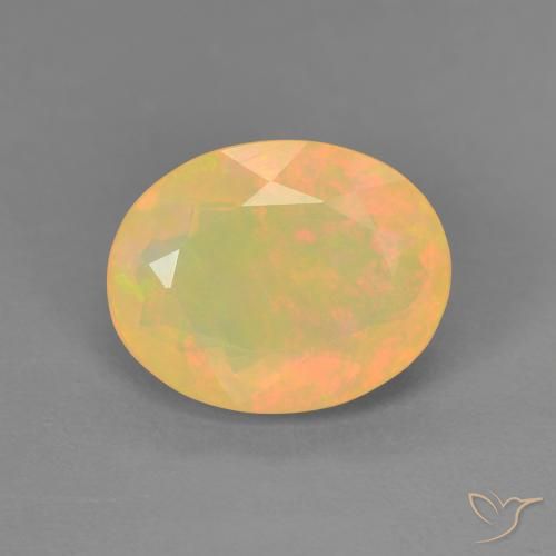1.75ct Natürlicher Mehrfarbig Opal, Oval, Lichtdurchlässig, Photo A