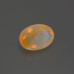 1,62 ctw natürlicher mehrfarbiger Opal, Oval Schliff, Transparent
