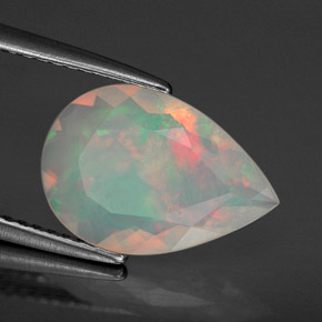 1,59 ctw natürlicher mehrfarbiger Opal, Transparent, Transparent / Lichtdurchlässig