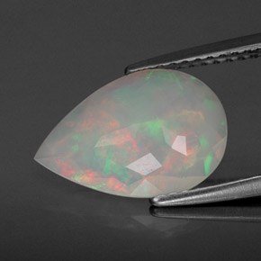 1,59 ctw natürlicher mehrfarbiger Opal, Transparent, Transparent / Lichtdurchlässig