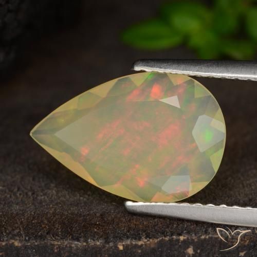9,17 ctw natürlicher Mehrfarbig Opal, Birnenform, Lichtdurchlässig