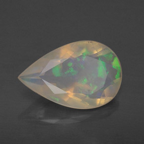1,60 ctw natürlicher mehrfarbiger Opal, Transparent, Transparent / Lichtdurchlässig