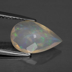 1,60 ctw natürlicher mehrfarbiger Opal, Transparent, Transparent / Lichtdurchlässig