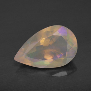 1,67 ctw natürlicher mehrfarbiger Opal, Birnenform, Transparent