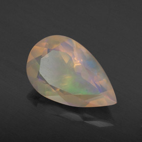 1,67 ctw natürlicher mehrfarbiger Opal, Birnenform, Transparent