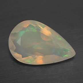 1,99 ctw natürlicher mehrfarbiger Opal, Transparent, Transparent / Lichtdurchlässig