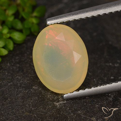 1.34ct Natürlicher Mehrfarbig Opal, Oval, Lichtdurchlässig, Photo A