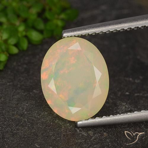 1.58ct Natürlicher Mehrfarbig Opal, Oval, Lichtdurchlässig