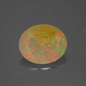 2,16 ctw natürlicher mehrfarbiger Opal, Transparent, Transparent / Lichtdurchlässig