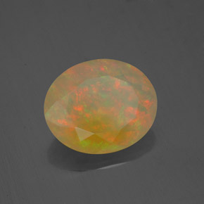 2,16 ctw natürlicher mehrfarbiger Opal, Transparent, Transparent / Lichtdurchlässig