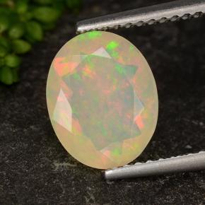 1,35 ctw natürlicher mehrfarbiger Opal, Transparent, Transparent / Lichtdurchlässig
