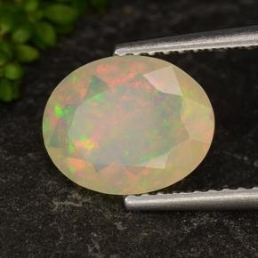 1,35 ctw natürlicher mehrfarbiger Opal, Transparent, Transparent / Lichtdurchlässig