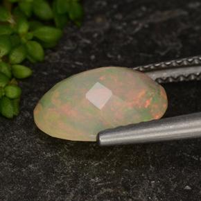 1,35 ctw natürlicher mehrfarbiger Opal, Transparent, Transparent / Lichtdurchlässig