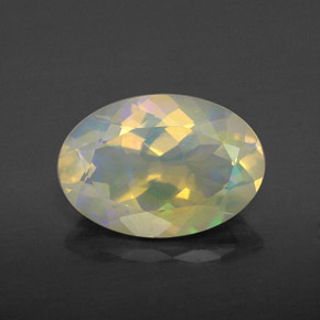 1,78 ctw natürlicher mehrfarbiger Opal, Oval Schliff, Transparent