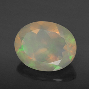 1,59 ctw natürlicher mehrfarbiger Opal, Oval Schliff, Transparent