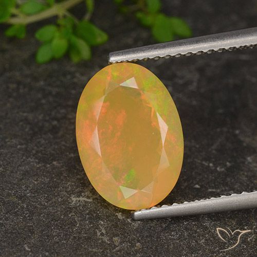 1.87ct Natürlicher Mehrfarbig Opal, Oval, Lichtdurchlässig, Photo A