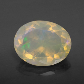2,34 ctw natürlicher mehrfarbiger Opal, Transparent, Transparent / Lichtdurchlässig