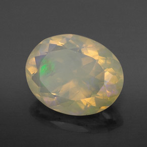 2,34 ctw natürlicher mehrfarbiger Opal, Transparent, Transparent / Lichtdurchlässig