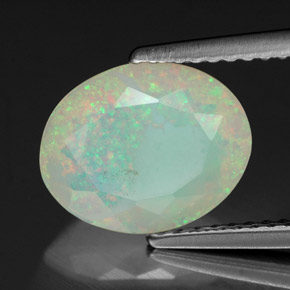 1,53 ctw natürlicher mehrfarbiger Opal, Transparent, Transparent / Lichtdurchlässig