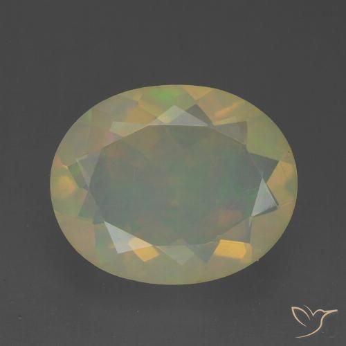 1.71ct Natürlicher Mehrfarbig Opal, Oval, Transparent