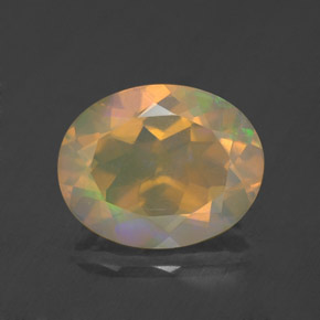 1,63 ctw natürlicher mehrfarbiger Opal, Oval Schliff, Transparent
