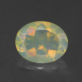 1,66 ctw natürlicher mehrfarbiger Opal, Oval Schliff, Transparent
