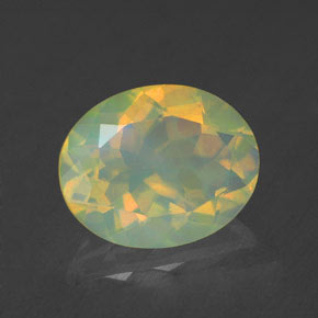1,66 ctw natürlicher mehrfarbiger Opal, Oval Schliff, Transparent