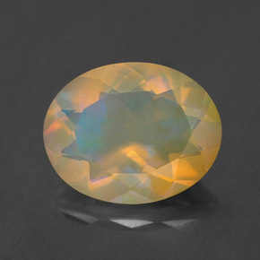 1,54 ctw natürlicher mehrfarbiger Opal, Transparent, Transparent / Lichtdurchlässig
