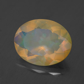 1,54 ctw natürlicher mehrfarbiger Opal, Transparent, Transparent / Lichtdurchlässig