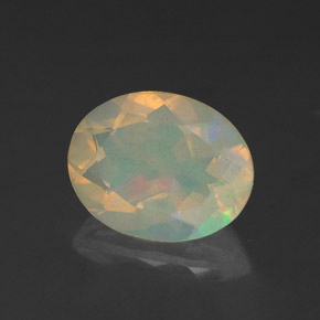 1,52 ctw natürlicher mehrfarbiger Opal, Transparent, Transparent / Lichtdurchlässig