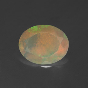 1,14 ctw natürlicher mehrfarbiger Opal, Oval Schliff, Lichtdurchlässig