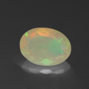 1,27 ctw natürlicher mehrfarbiger Opal, Transparent, Transparent / Lichtdurchlässig