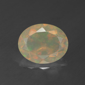 1,39 ctw natürlicher mehrfarbiger Opal, Transparent, Transparent / Lichtdurchlässig