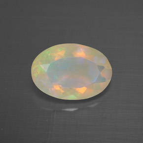 1,38 ctw natürlicher mehrfarbiger Opal, Transparent, Transparent / Lichtdurchlässig