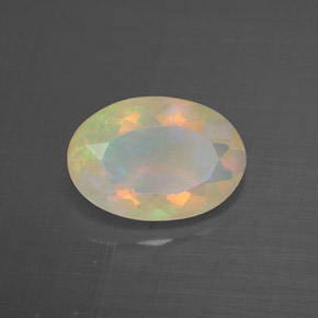 1,38 ctw natürlicher mehrfarbiger Opal, Transparent, Transparent / Lichtdurchlässig