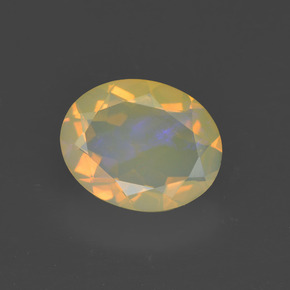 1,31 ctw natürlicher mehrfarbiger Opal, Oval Schliff, Transparent