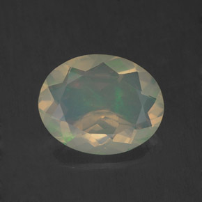 1,19 ctw natürlicher mehrfarbiger Opal, Oval Schliff, Transparent