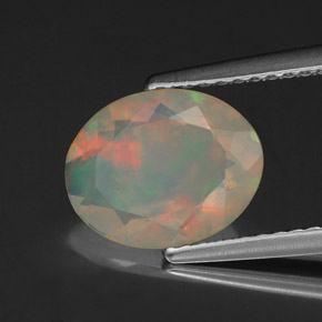 1,37 ctw natürlicher mehrfarbiger Opal, Transparent, Transparent / Lichtdurchlässig