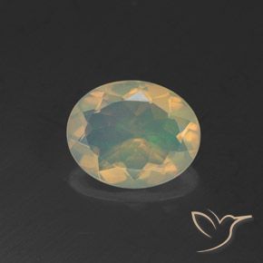 1.47ct Natürlicher Mehrfarbig Opal, Oval, Transparent